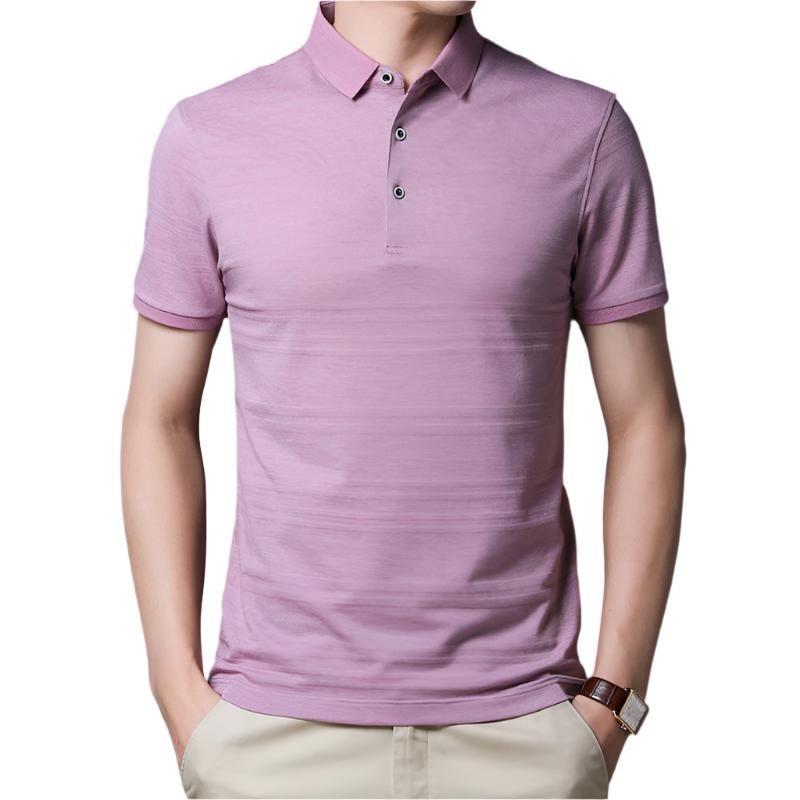 Lapel ice silk polo shirt