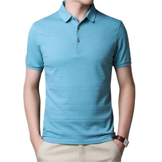 Lapel ice silk polo shirt