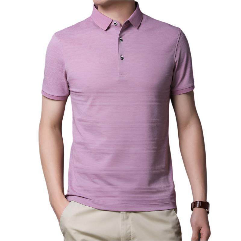 Lapel ice silk polo shirt