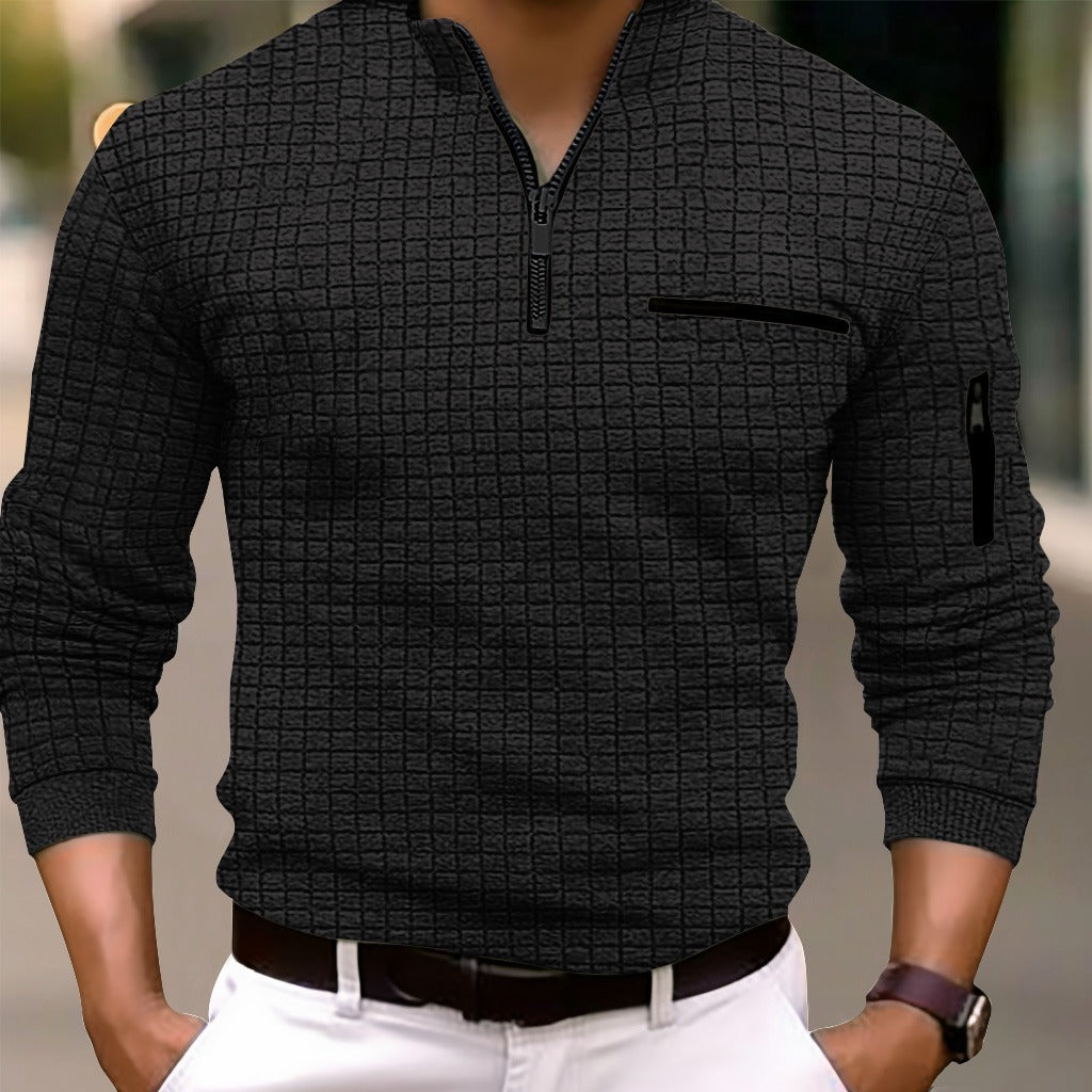 Men's Chessboard Plaid Polo Shirt