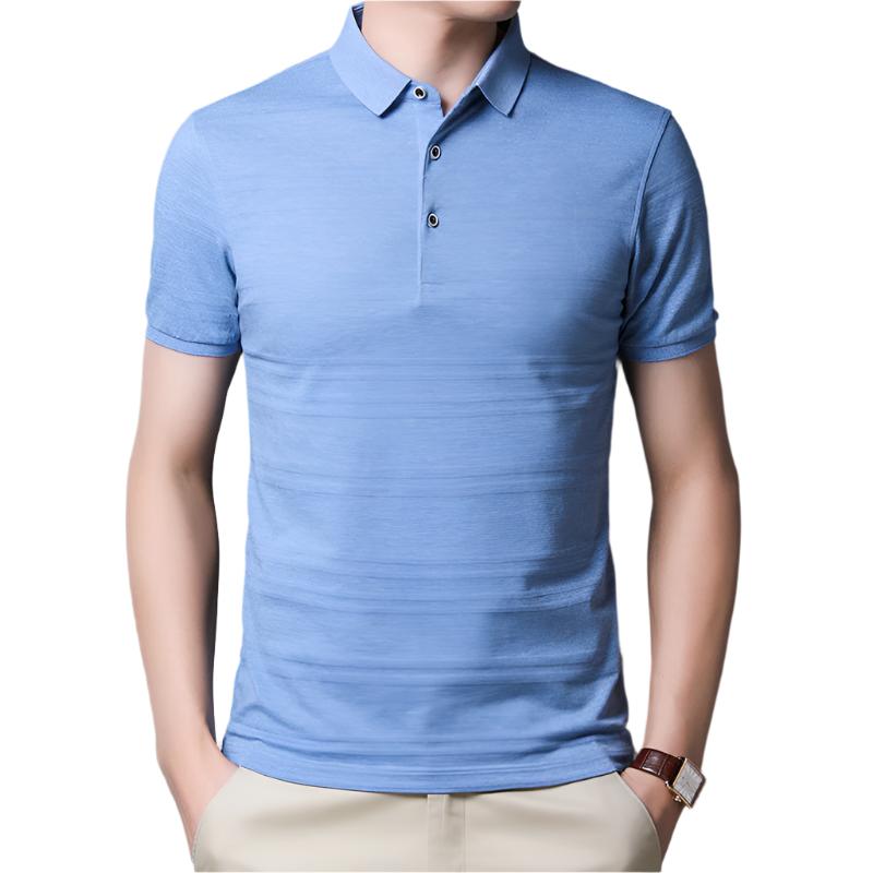 Lapel ice silk polo shirt