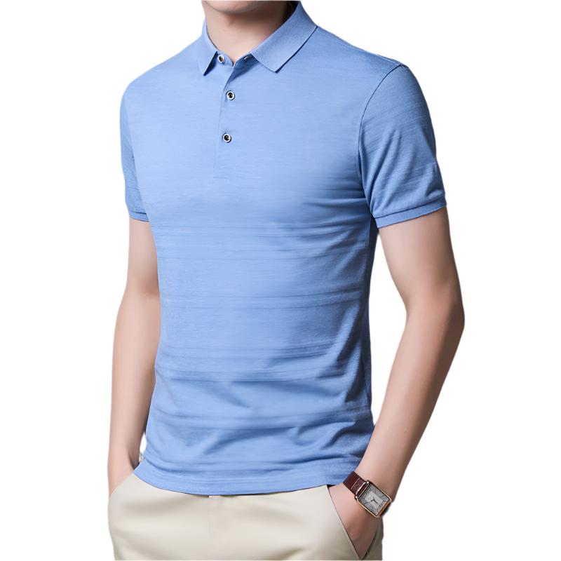 Lapel ice silk polo shirt