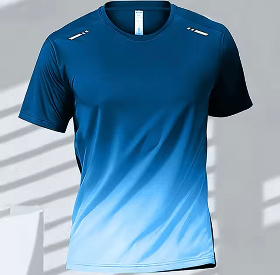 Men's T-shirts Sports Running T-shirt Quick-drying Gradient Short Sleeve