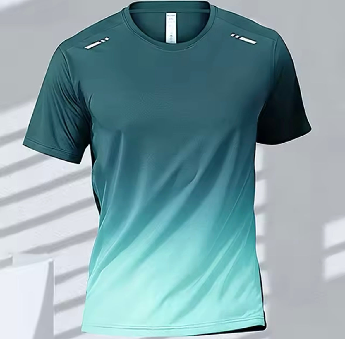 Men's T-shirts Sports Running T-shirt Quick-drying Gradient Short Sleeve